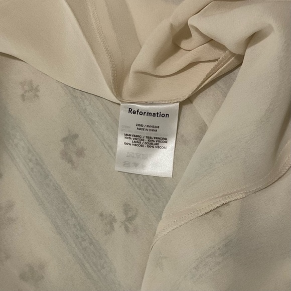 BEST Reformation Twilight Midi Dress Sz2 Surrey Blue Ivory Floral Wedding Party - Picture 8 of 9